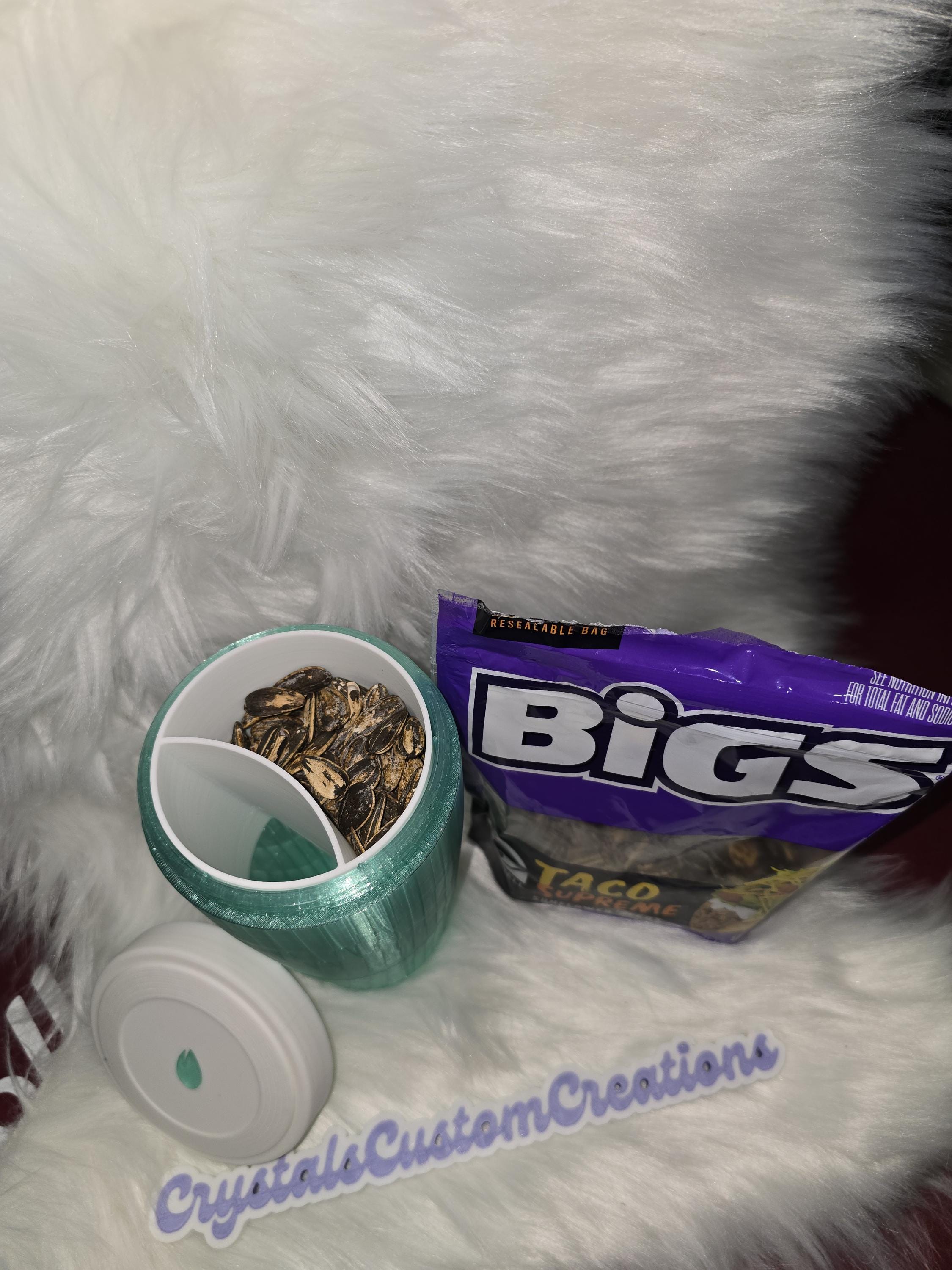 Seed Cup - Peanuts, Pistachios, Sun Flowers Seed Cup with Discard Bin - 3D Printed