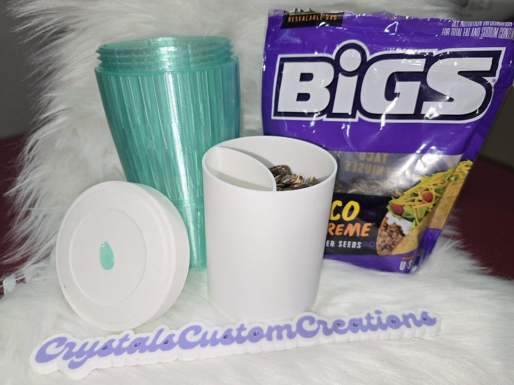 Seed Cup - Peanuts, Pistachios, Sun Flowers Seed Cup with Discard Bin - 3D Printed