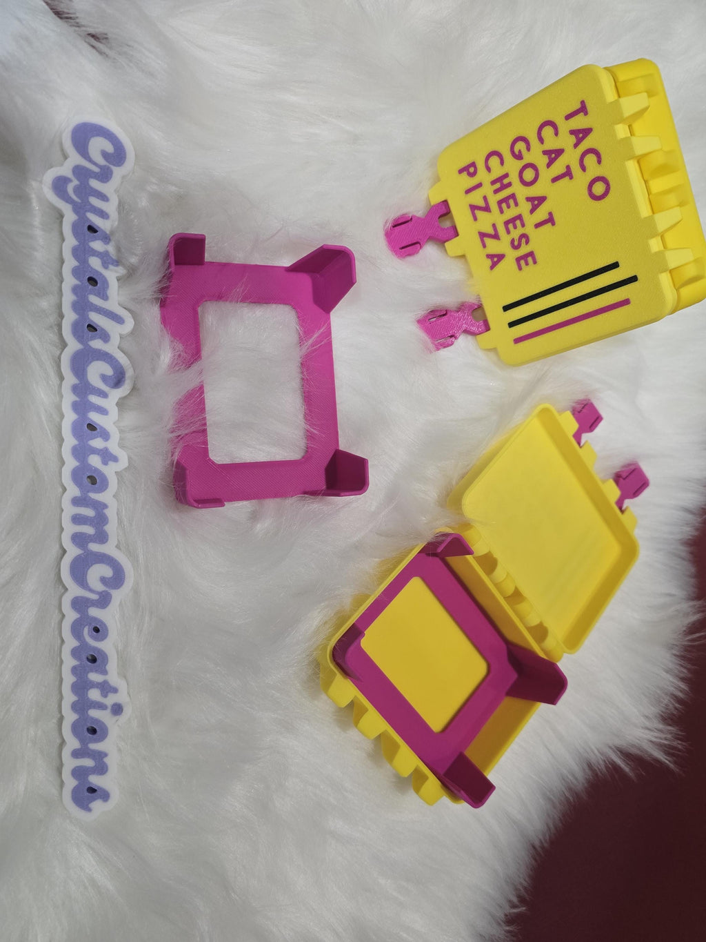 3D Printed Taco Cat Goat Cheese Pizza Card Game Travel Case