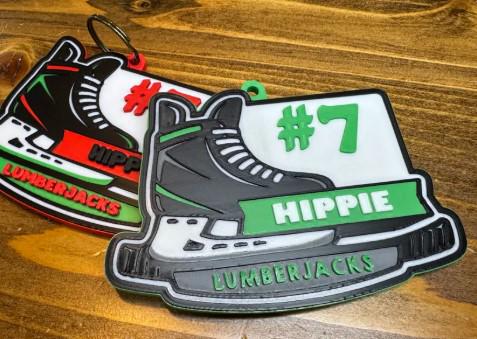 3D Printed Sport Bag Tags, Custom Name Keychain, Team Gift
