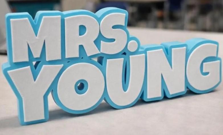 Custom 3D Printed Name Sign | Personalized Desk Decor | Teacher, Work, Kids