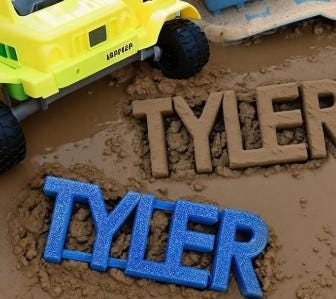 Personalized 3D Printed Sand Molds with Custom Names or Text