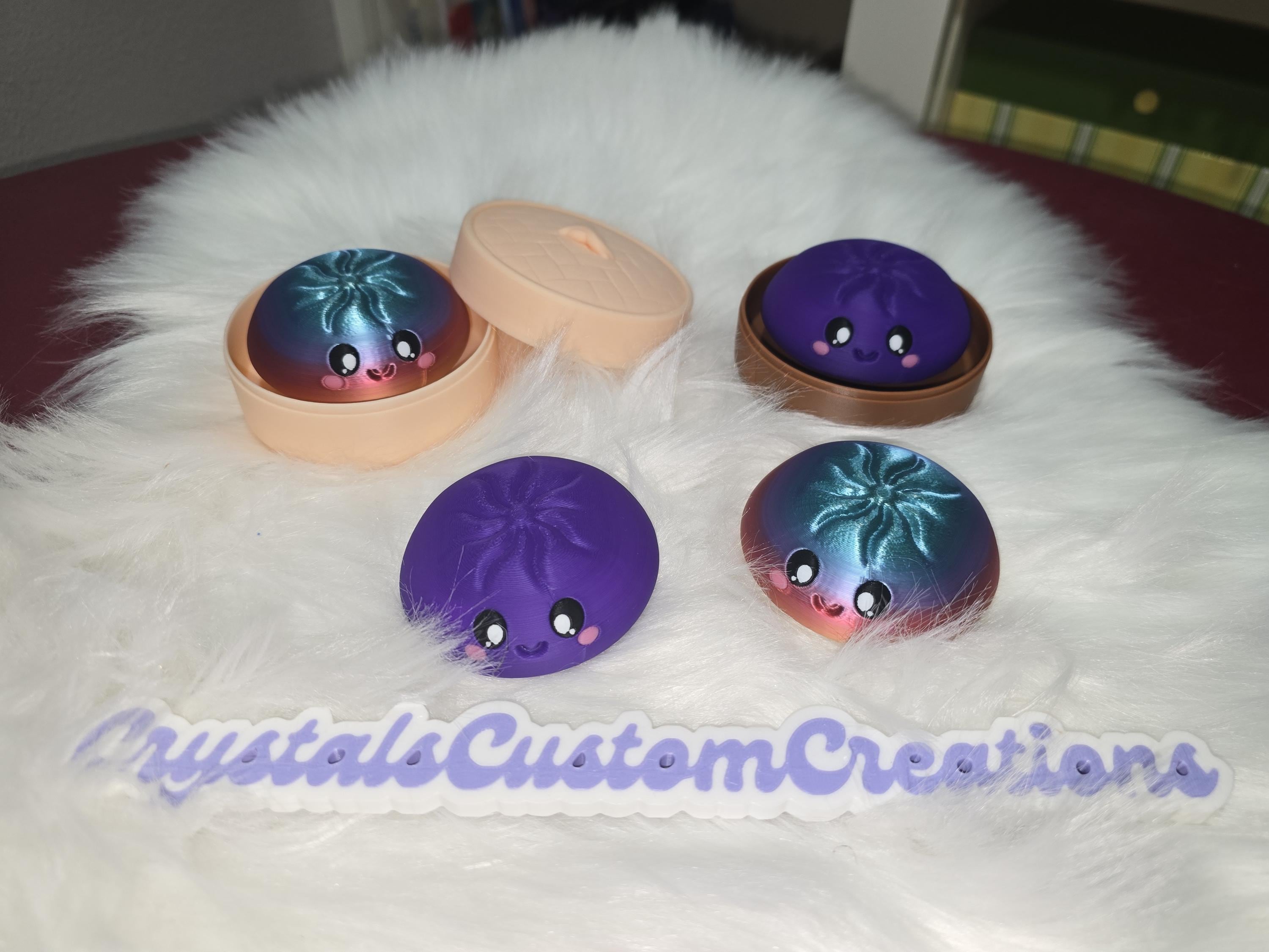 Dumpling Fidget Clicker - 3D Printed - Viral Squishy Inspired - Multiple Colors