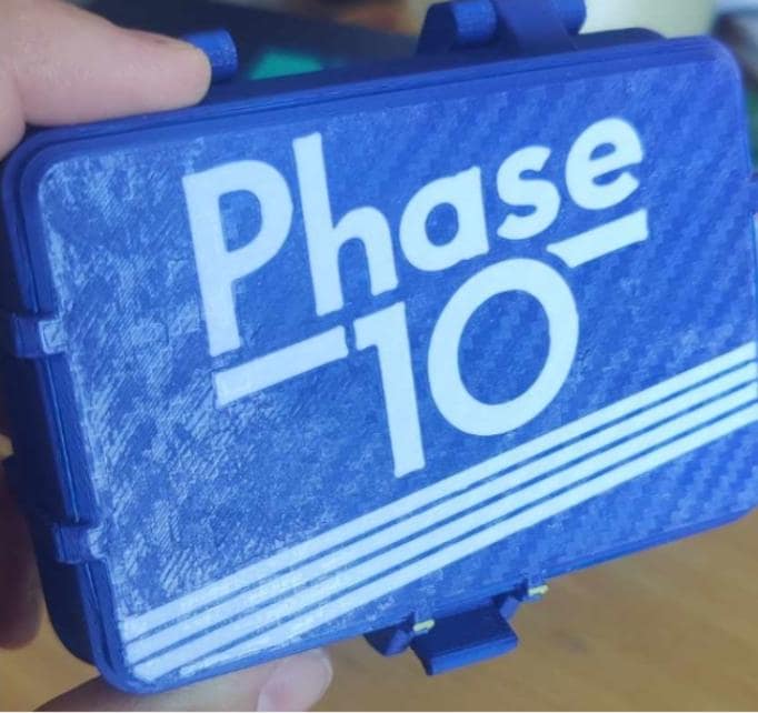 3D Printed Card Game Travel Case: Durable Storage Box and Card Holder Uno, Phase 10, Bicycle