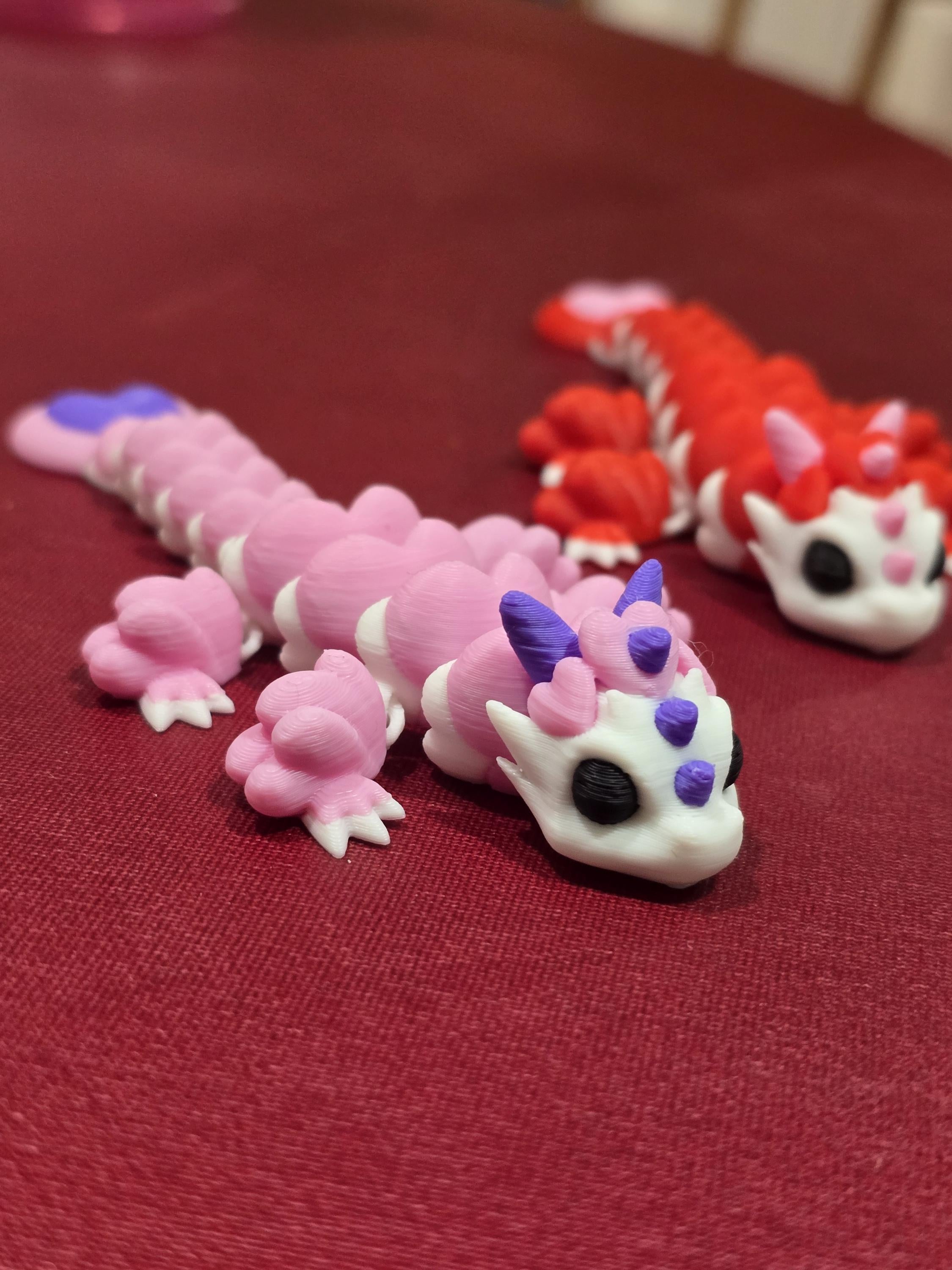Heart Dragon: 3D Printed Articulated Fidget Toy