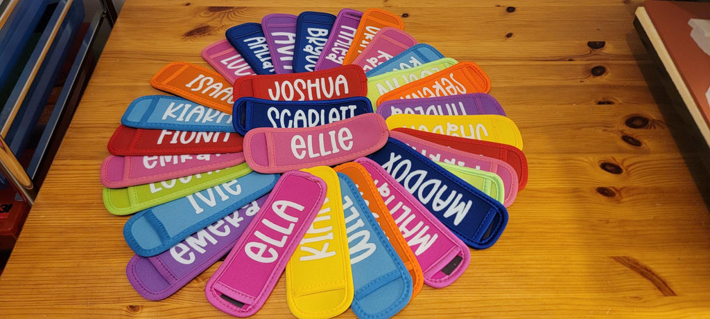 Personalized Popsicle Holder, Neoprene Ice Pop Sleeve, Kids Summer Party Favor