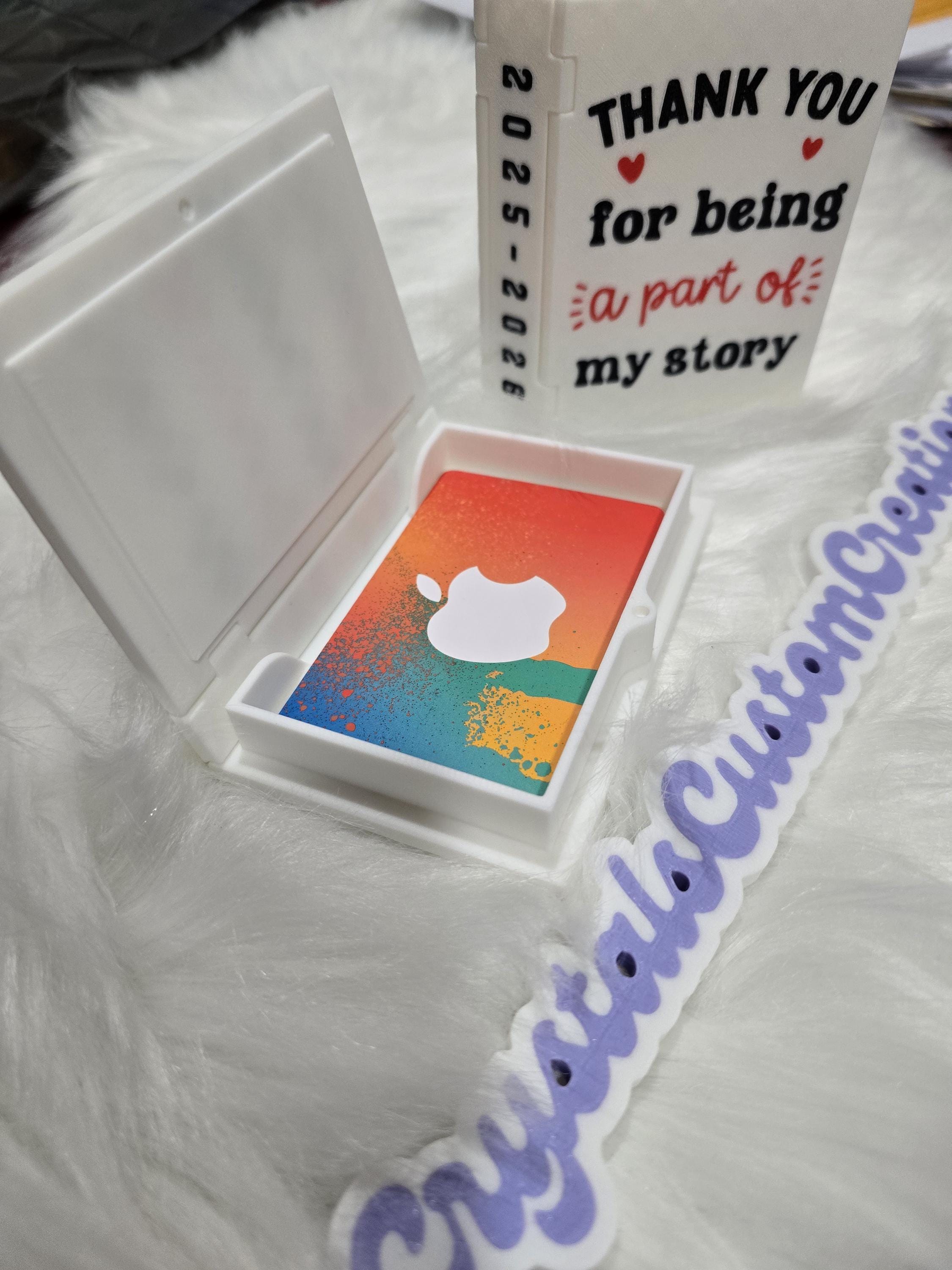 3D Printed Teacher Gift Card Holder – Book Shaped, "My Story" Message