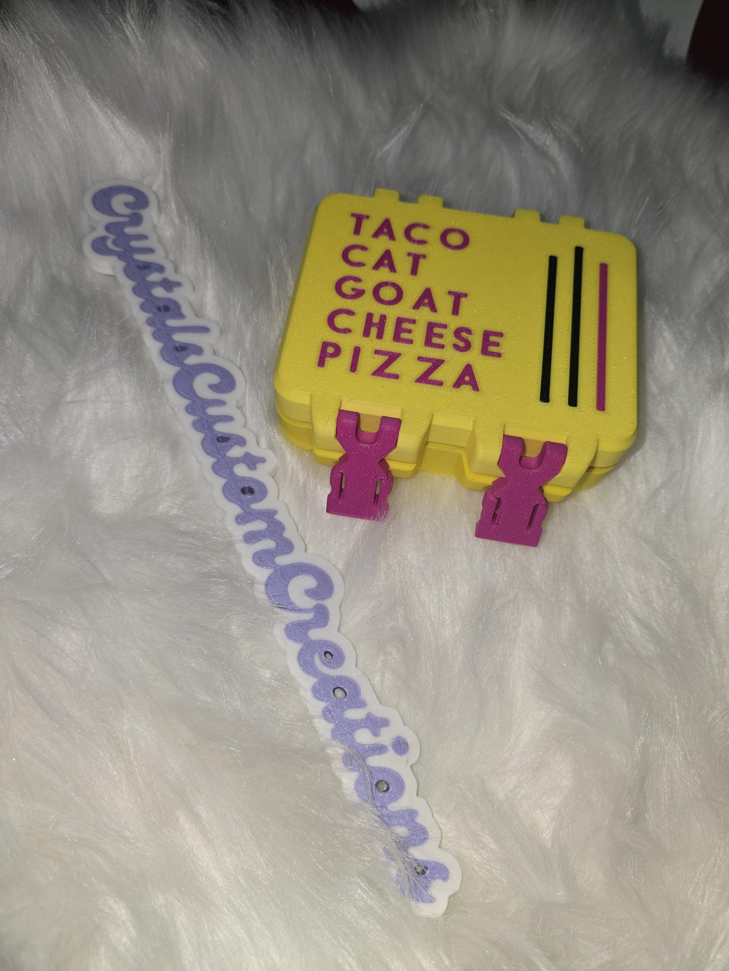 3D Printed Taco Cat Goat Cheese Pizza Card Game Travel Case