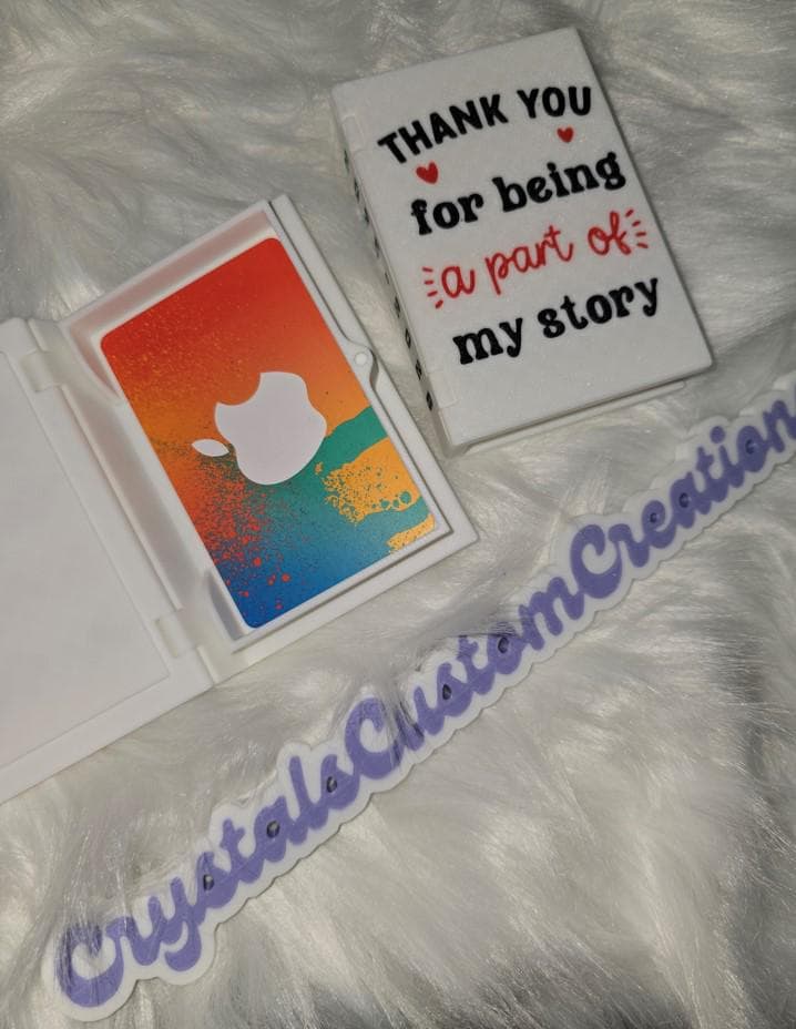 3D Printed Teacher Gift Card Holder – Book Shaped, "My Story" Message