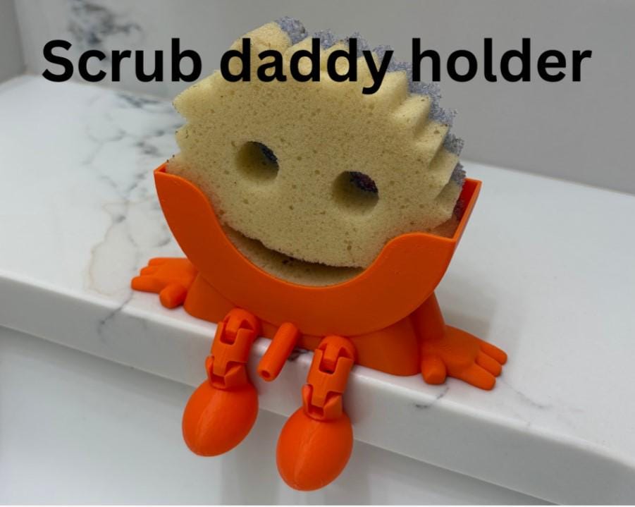3D Printed Scrub Daddy Holder – Kitchen Sink Organizer Pad
