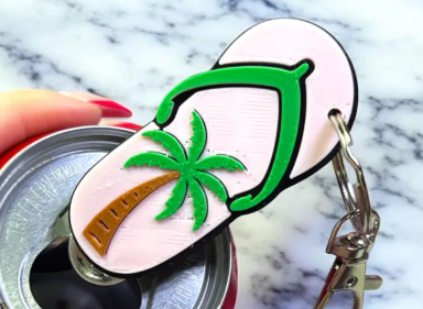 3D Printed Soda Can Opener Keychain Tool