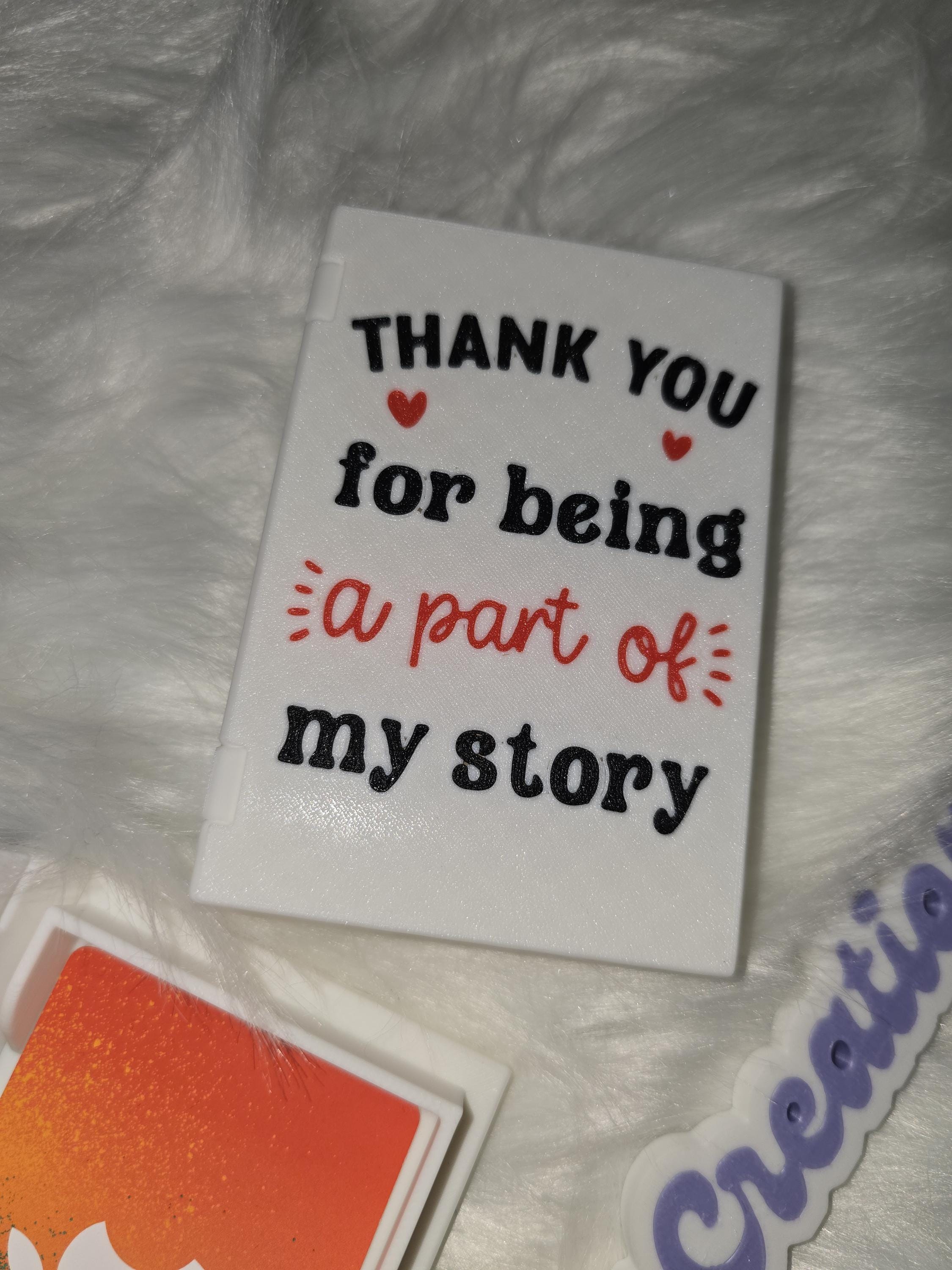 3D Printed Teacher Gift Card Holder – Book Shaped, "My Story" Message