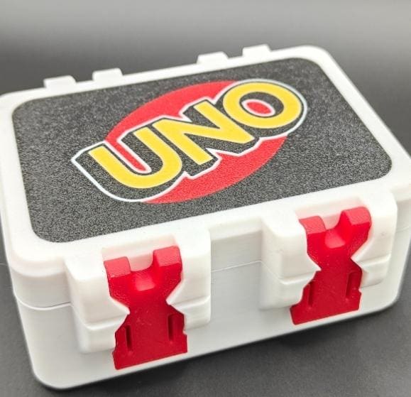 3D Printed Card Game Travel Case: Durable Storage Box and Card Holder Uno, Phase 10, Bicycle