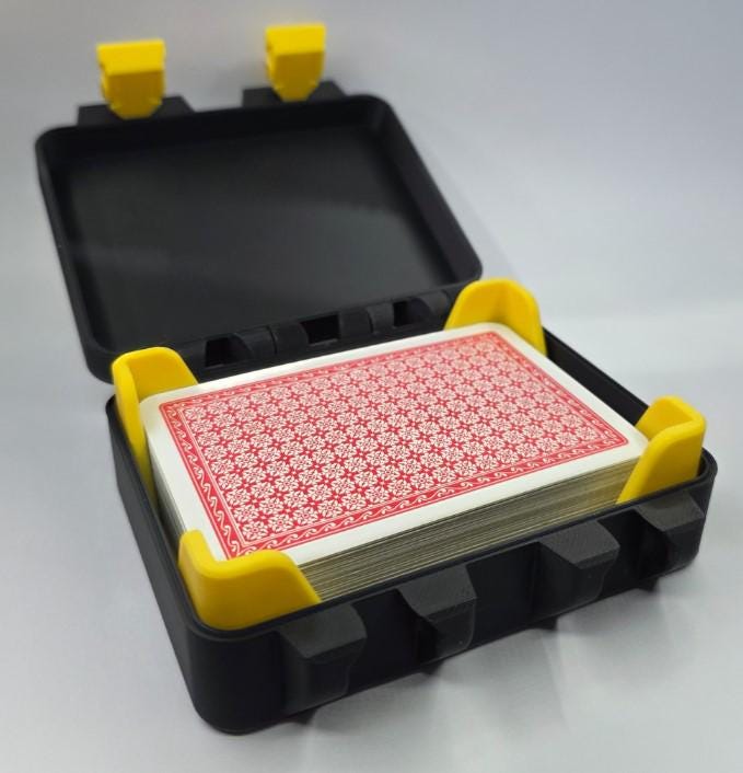 3D Printed Card Game Travel Case: Durable Storage Box and Card Holder Uno, Phase 10, Bicycle
