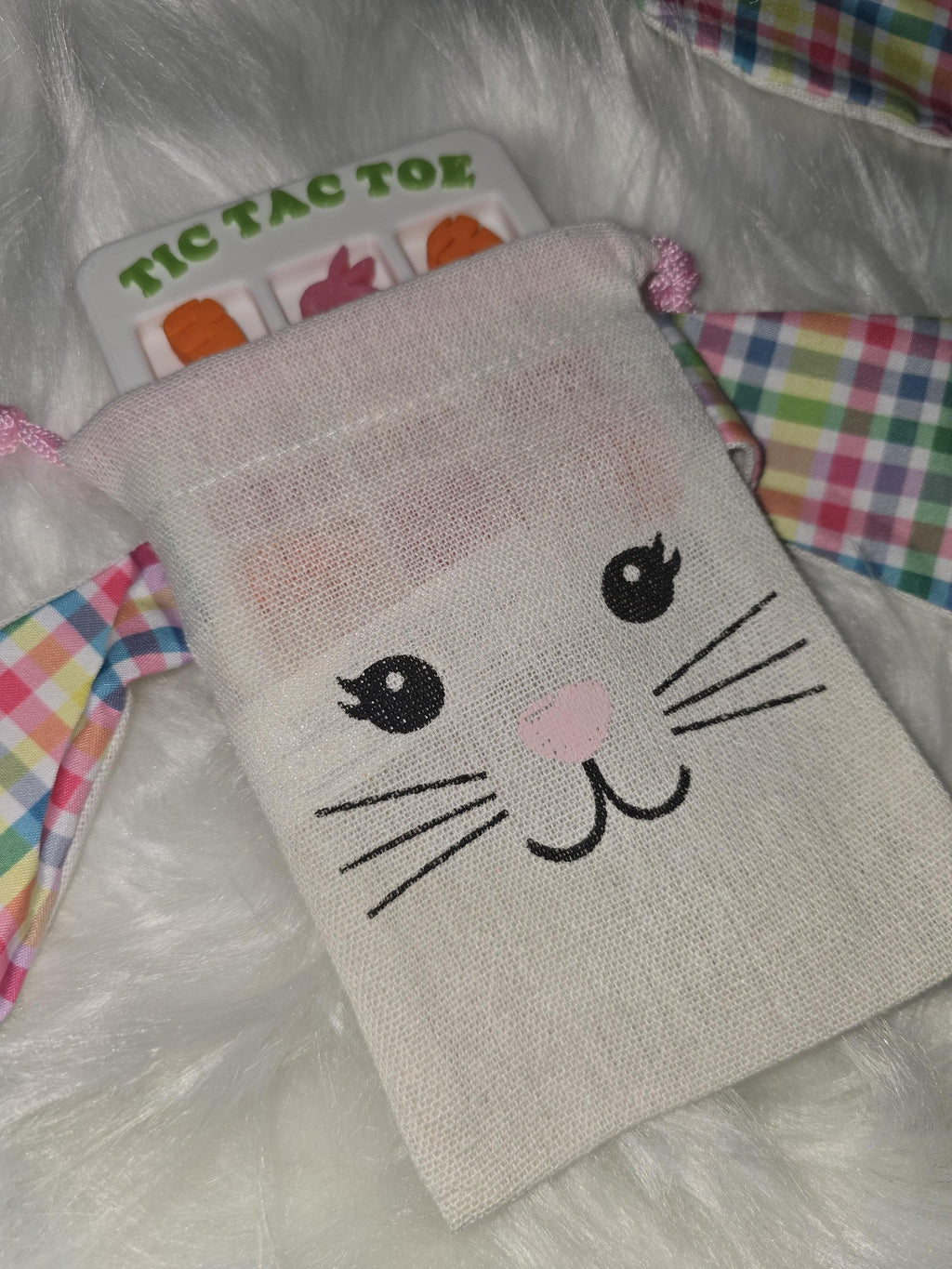 3D Printed Easter Tic Tac Toe Game, Bunny Carrot Travel Toy (PLA)