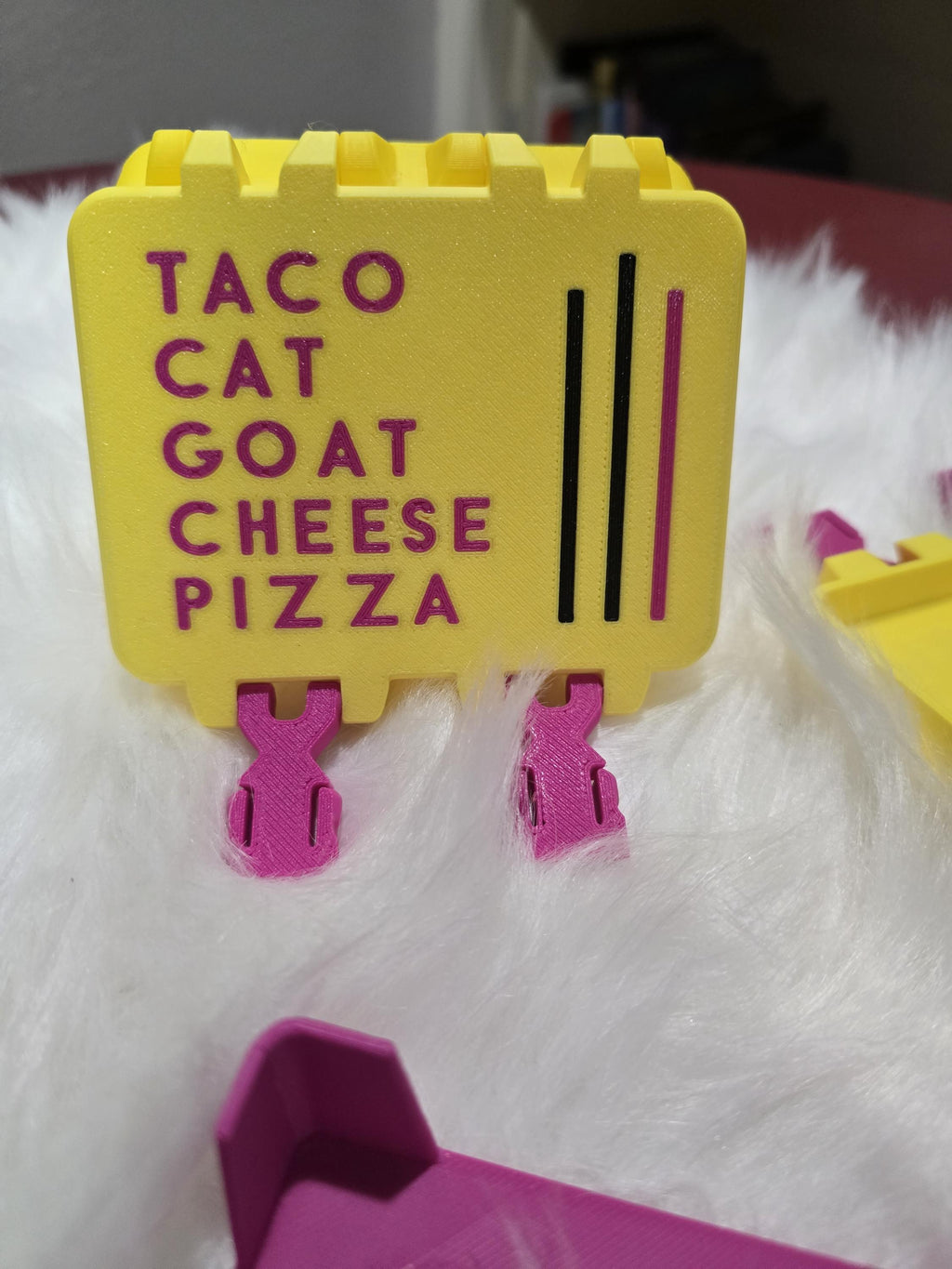 3D Printed Taco Cat Goat Cheese Pizza Card Game Travel Case