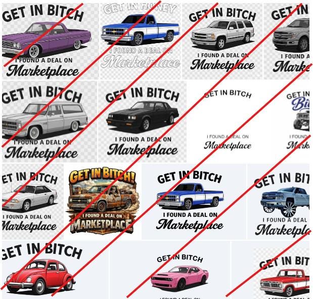 Funny Truck Quote PNG, Facebook Marketplace Deal Design (Digital Download)