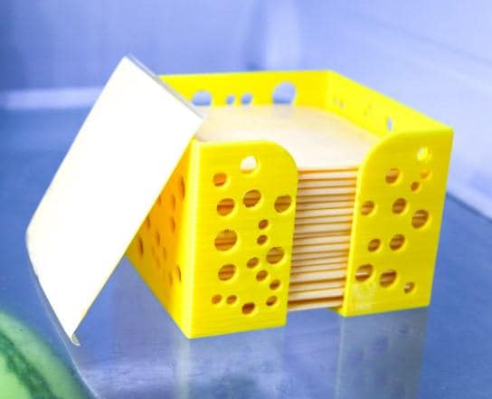 Cheese Holder Tray for Square Singles Slices - 3D Printed
