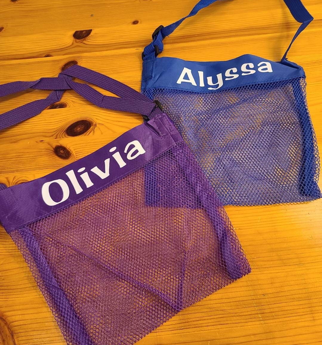 Personalized Seashell Bag | Kids Beach Collection (Cotton/Mesh)