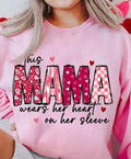 This Mama Wears Her Hearts On Her Sleeve - Sweatshirt or Long Sleeve with PNG