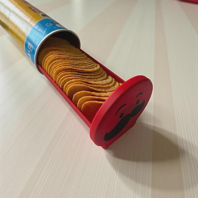 3D Printed Pringles Crisp Holder – Crisps Lid (Tray Only, Pringles Not Included)