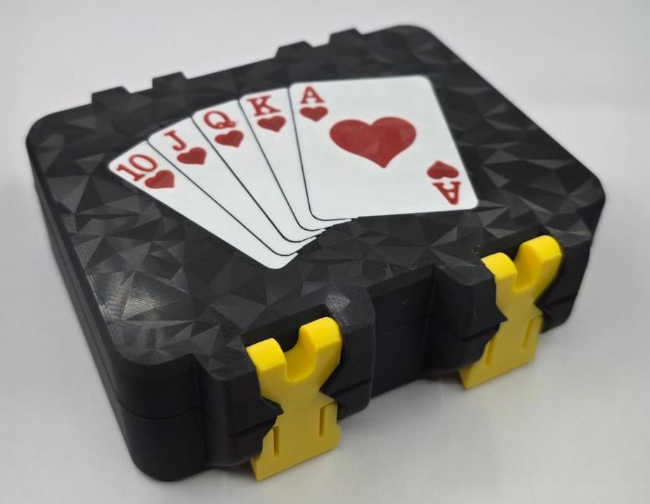 3D Printed Card Game Travel Case: Durable Storage Box and Card Holder Uno, Phase 10, Bicycle