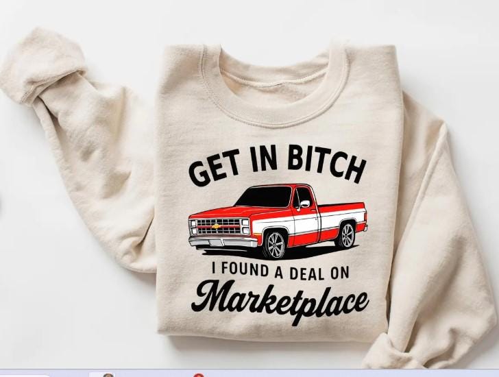 Funny Truck Quote PNG, Facebook Marketplace Deal Design (Digital Download)
