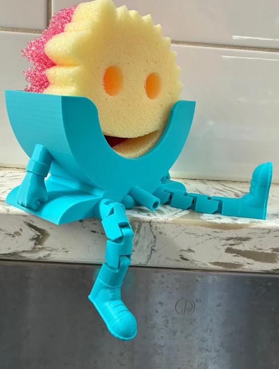 3D Printed Scrub Daddy Holder – Kitchen Sink Organizer Pad