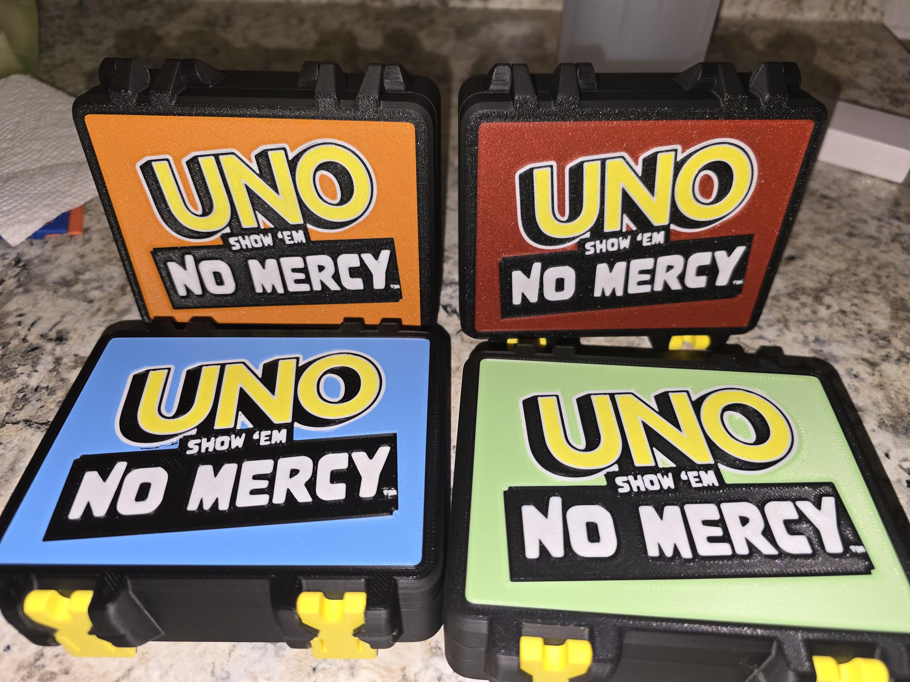3D Printed Card Game Travel Case: Durable Storage Box and Card Holder Uno, Phase 10, Bicycle